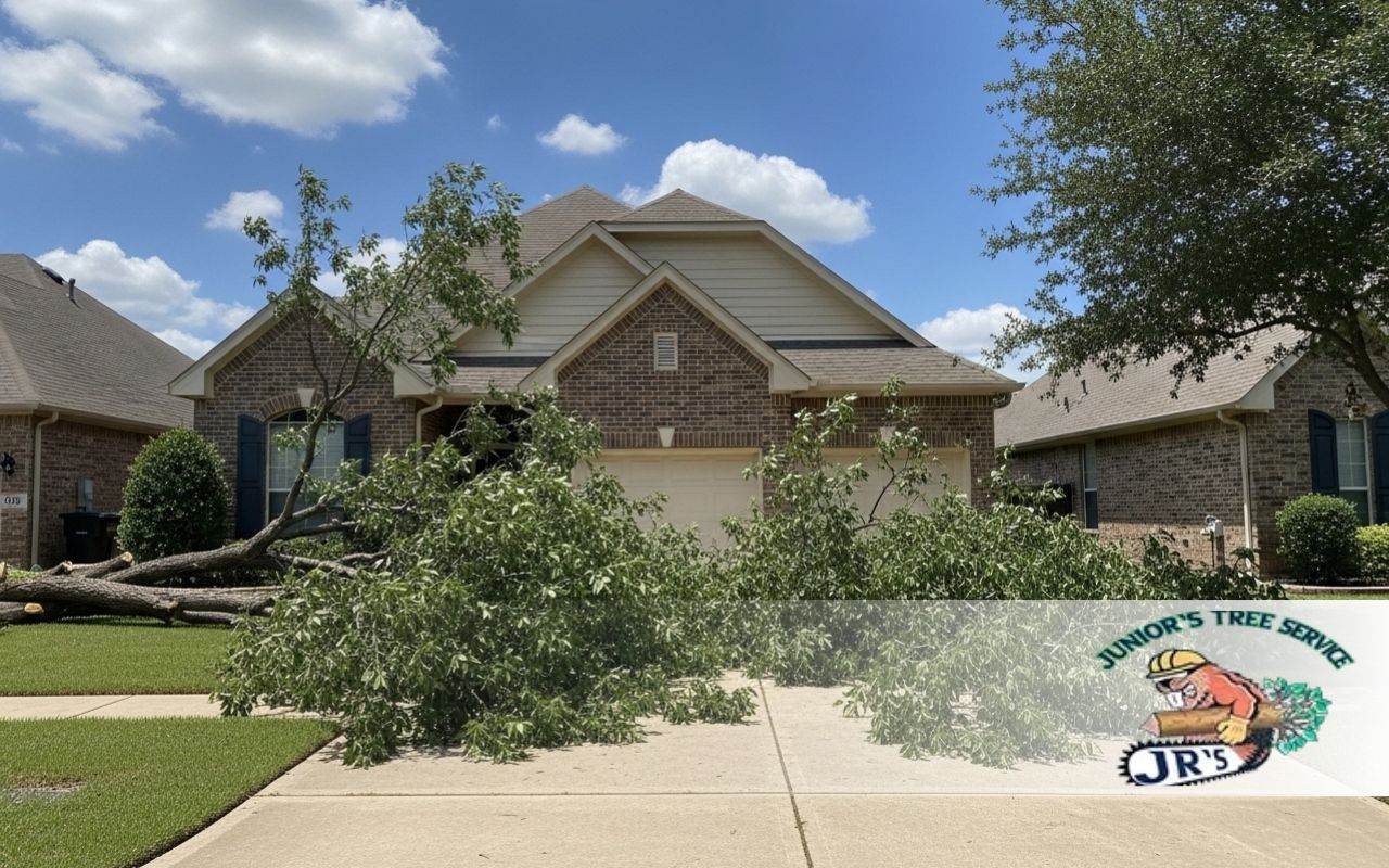 Safe Care For Low Hanging Branches Over Driveway In Irving TX